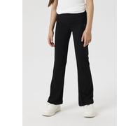 Bootcuthose NAME IT "NKFSPICE BOOTCUT PANT NOOS", Mädchen, Gr. 134, N-Gr, schwarz, Jersey, Obermaterial: 93% Polyester, 7% Elasthan, unifarben, skinny fit knöchellang, Hosen (63973053-134) schwarz