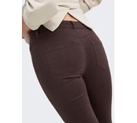 Bootcuthose ONLY "ONLBLUSH MID FLARED COLOUR PANT PNT NOOS", Damen, Gr. XS (34), Länge 32, schwarz coffee, Web, Obermaterial: 92% Baumwolle, 6% Elastomultiester, 2% Elasthan, unifarben, bootcut fit la