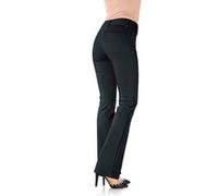 Bootcuthose HEINE, Damen, Gr. 20, Kurzgrößen, schwarz, 48% Baumwolle, 45% Polyester, 7% Elasthan, Miedereinsatz:15% Elasthan, 85% Polyamid, unifarben, lang, Hosen, Topseller (60296209-20) schwarz
