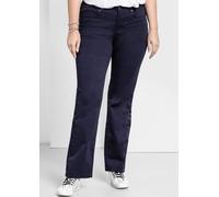 Sheego Bootcuthose, Elastische Twill-Qualität 52, Normalgrößen blau Damen Gerade Hosen Bootcuthose 52, Normalgrößen marine