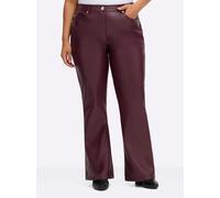 Bootcuthose SHEEGO, Damen, Gr. 58, Normalgrößen, rot (burgund), 100% Polyester, unifarben, Hosen (47425629-58) burgund