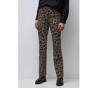 Street One Frauen Leo Bootcut Hose in Braun, Gr: 44