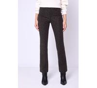 Bootcuthose STREET ONE STUDIO, Damen, Gr. 42, Länge 30, braun (schwarz auburn braun), Stoff, 82% Polyester, 18% Elasthan, skinny fit lang, Hosen, High Waist (97070417-42) schwarz auburn braun