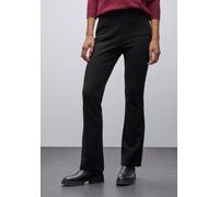 Bootcuthose STREET ONE "Style Hope", Damen, Gr. 44, Länge 32, schwarz, Web, Obermaterial: 62% Viskose, 34% Polyamid, 4% Elasthan, unifarben, skinny fit lang, Hosen Bootcuthose, mit elastischem Bund (1