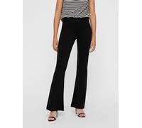 Bootcuthose VERO MODA "VMKAMMA", Damen, Gr. XL (42), Länge 30, schwarz, Milano Rib, Obermaterial: 65% Viskose, 30% Nylon, 5% Elasthan, unifarben, ausgestellt lang, Hosen (23557418-XL) schwarz