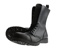 Boots & Braces - 10-Loch Stiefel Vegetarian (Vegi) Schwarz Größe 38 (UK4)