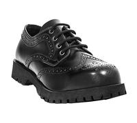 Boots & Braces Schuhe 4-Loch Budapester Schwarz, Schwarz, 46 EU