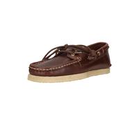 Bootsschuh CLARKS "Godney Boat", Damen, Gr. 41,5, braun (dunkelbraun, schwarz), Leder, Schuhe Bootsschuh, mit flexibler Laufsohle (54271430-41,5) dunkelbraun, schwarz