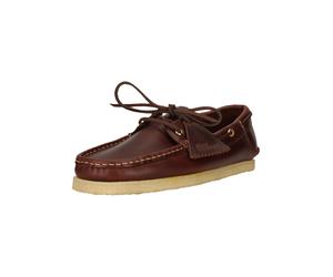 Bootsschuh CLARKS "Godney Boat", Herren, Gr. 43, braun, Leder, Schuhe Bootsschuh, mit flexibler Krepp-Sohle (82004161-43) braun