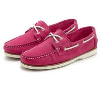 Bootsschuh ELBSAND, Damen, Gr. 38, pink, Obermaterial: 100% Rindsleder. Decksohle: 100% Lederimitat. Futter: 100% Rindsleder. Laufsohle: 100% Synthetik, kontrastfarbene Details, unifarben, Schuhe Boot