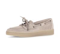 Bootsschuh GABOR, Damen, Gr. 38, beige, Veloursleder, Schuhe Bootsschuh, Plateau, Schnürschuh, Halbschuh mit modischen Durchzügen (40637943-38)