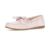 Bootsschuh GABOR, Damen, Gr. 43, rosé, Ziegenveloursleder, unifarben, Schuhe Bootsschuh, Flats, Schlupfschuh, Slipper, mit Mokassinnaht (86877322-43)