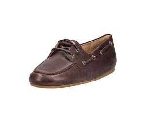 Bootsschuh HÖGL "Högl Halbschuhe Leder", Damen, Gr. 39, dunkelbraun, Leder, Schuhe Bootsschuh (39110258-39) dunkelbraun