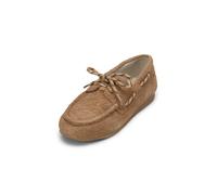Bootsschuh MARC O'POLO "aus langhaarigem Veloursleder", Damen, Gr. 39, braun (pure sand), Obermaterial: 100% Leder (Rind), unifarben, Schuhe Bootsschuh (85871901-39) pure sand