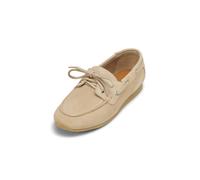 Bootsschuh MARC O'POLO "aus Velours-Rindleder", Damen, Gr. 42, beige (light dusty sand), Obermaterial: 100% Leder (Rind), unifarben, Schuhe Bootsschuh (77682005-42) light dusty sand