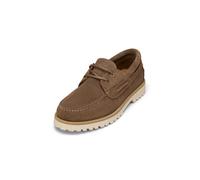 Bootsschuh MARC O'POLO "aus weichem Veloursleder", Herren, Gr. 42, schwarz taupe, Obermaterial: 100% Leder (Rind), unifarben, Schuhe Bootsschuh (52189112-42) schwarz taupe
