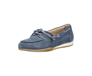 Bootsschuh NERO GIARDINI "Nero Giardini Halbschuhe Veloursleder", Damen, Gr. 40, blau, Veloursleder, Schuhe Bootsschuh (92636546-40) blau