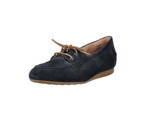 Bootsschuh PAUL GREEN "Paul Green Halbschuhe Veloursleder", Damen, Gr. 38, blau (dunkelblau), Veloursleder, Schuhe Bootsschuh (40108433-38) dunkelblau