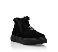 Bootsschuh PHILIPP PLEIN "Flache Stiefeletten", Mädchen, Gr. 35, Normalschaft, 02, schwarz, Schuhe Bootsschuh (54259650-35) 02, schwarz