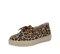 Bootsschuh RIEKER, Damen, Gr. 37, leo, Lederimitat, animal-print, Schuhe Bootsschuh, Schnürer, Mokassin, Halbschuh im Leo-Look (95830668-37) leo