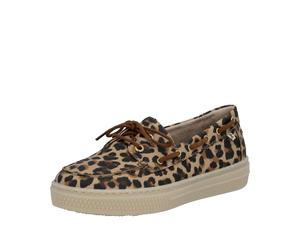Bootsschuh RIEKER, Damen, Gr. 39, leo, Lederimitat, Schuhe Bootsschuh, Schnürer, Mokassin, Halbschuh im Leo-Look (95830668-39) leo