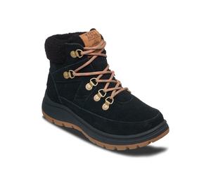 Bootsschuh ROXY "Alyah", Damen, Gr. 10 (41), schwarz, Obermaterial: 82% Leder / 16% Polyester, 2% Metall, Futter: 100% Polyester, Laufsohle: 100% Gummi., Schuhe Bootsschuh (88847858-10) schwarz