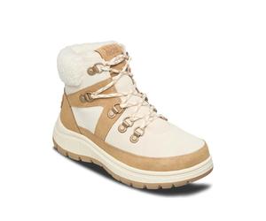 Bootsschuh ROXY "Alyah", Damen, Gr. 7(37), weiß, tan, Obermaterial:Obermaterial: 82% Leder / 16% Microfaser, 2% Metall, Futter: 100% Microfaser, Laufsohle: 100% Gummi;, Schuhe Bootsschuh (77971719-7)