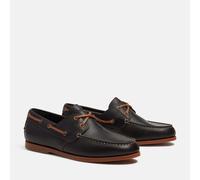 Bootsschuh TIMBERLAND "CEDAR BAY ESSENTIAL BOAT SHOE", Herren, Gr. 46, schwarz (dk grn f grain), Leder, Schuhe Bootsschuh, aus Leder (71898951-46) dk grn f grain