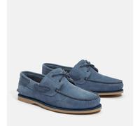 Bootsschuh TIMBERLAND "CLASSIC BOAT BOAT SHOE", Damen, Gr. 43,5, blau (md blau suede), Leder, Schuhe Bootsschuh, Classic Bootsschuh aus Timberland Premium Leder (19241862-43,5) md blau suede