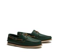 Bootsschuh TIMBERLAND "CLASSIC BOAT BOAT SHOE", Herren, Gr. 43, grün (md grn f grain), Leder, Schuhe Bootsschuh, Classic Bootsschuh aus Timberland Premium Leder (41283814-43) md grn f grain