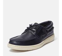 Bootsschuh TIMBERLAND "PORTOFINO PIER BOAT SHOE", Herren, Gr. 44, blau (dunkelblau full grain), Leder, Schuhe Bootsschuh, aus Premium Timberland Leder (10706956-44) dunkelblau full grain