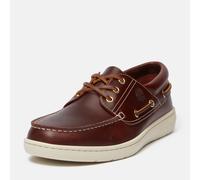 Bootsschuh TIMBERLAND "PORTOFINO PIER BOAT SHOE", Herren, Gr. 45, blau (burgundy full grain), Leder, Schuhe Bootsschuh, aus Premium Timberland Leder (89970225-45) burgundy full grain