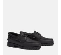 Bootsschuh TIMBERLAND "TIMBERLAND AUTHENTIC - BOAT SHOE", Herren, Gr. 45, Leder, schwarz (schwarz full grain w schwarz), Schuhe Bootsschuh, Bootsschuh aus Leder (46120514-45) schwarz full grain w schw
