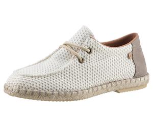 Bootsschuh VERBENAS "TRUMAN BUZZBEE", Herren, Gr. 41, beige (creme, beige), Textil, Veloursleder, Schuhe Bootsschuh, Espadrilles, Sommerschuh, Schnürschuh mit Juterahmen (71577025-41) creme, beige