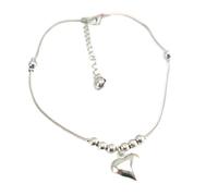 Boowhol Damen Heart Herz 925 Sterling Silber Fußkette Fußkettchen Armband Armreif Fußkettchen mit Anhänger