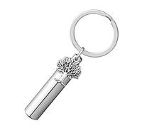 BOPREINA Lebensbaum Schlüsselanhänger mit Gravur Zylinder Flasche Anhänger Asche Urne Schlüsselbund Baum des Lebens Memorial Gedenk Schmuck Personalisierte Geschenke