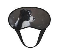 Border Collie Hund gefleckter Schnee,Vollständige Augenabdeckungen, lichtundurchlässige Schlafmasken, Verdunkelungs-Augenschützer