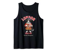 Border-Collie Hund Tower of London Wächter Kaffee England Tank Top