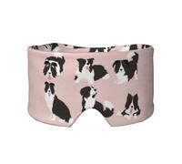 Border Collie Hund, Vollständige Augenabdeckungen, lichtblockierende Augenmaske, Schlafaugen- und Ohrenschützer
