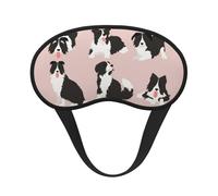 Border Collie Hund,Vollständige Augenabdeckungen, lichtundurchlässige Schlafmasken, Verdunkelungs-Augenschützer