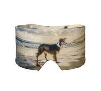 Border Collie Meer Himmel Hund, Vollständige Augenabdeckungen, lichtblockierende Augenmaske, Schlafaugen- und Ohrenschützer