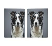 Border Collie Reisepasshülle, schlanke Reisepasshülle für Reiseutensilien, kompakte Reisepasshülle, leichte Brieftasche für Reisen, Stil, 20,3 x 13,8 cm, Stil:, 20.3x13.8cm