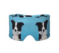 Border Collie Schlafmaske für Männer und Frauen, weiche Augenabdeckung, schalldichtes Schlaf-Ohrenschützer-Stirnband für Reisen, Nickerchen