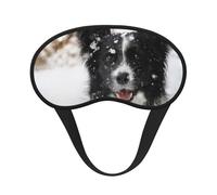 Border Collie Schneehund,Vollständige Augenabdeckungen, lichtundurchlässige Schlafmasken, Verdunkelungs-Augenschützer
