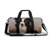 Border Collie Turnbeutel für Damen und Herren, wasserabweisend, Reisetasche, leicht, für Reisen, Sport, weiß, 45 cm/22,9 cm/22,9 cm/22,9 cm, weiß, 17.7in/9in/9in