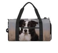 Border Collie Turnbeutel für Damen und Herren, wasserabweisend, Reisetasche, leichte Tasche für Reisen, Sport, weiß, Einheitsgröße, weiß, Einheitsgröße
