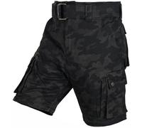 Bores Camo Cargo Shorts, schwarz, Größe 32 für Männer