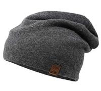 Borges & Scott Aspen Doppellagige Mütze - 100% Kaschmir - Hergestellt in Nepal - Dunkelgrau