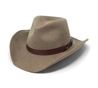 Borges & Scott Forester - Westernhut aus Wollfilz - Cowboyhut - wasserabweisend - mit Drahtkrempe - Kamel 60cm (Groß)