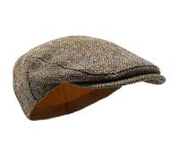 Borges & Scott Nevis Schirmmütze - Schiebermütze aus 100% handgewebter Wolle - Harris Tweed - wasserabweisend - Fischgrätenmuster 54cm
